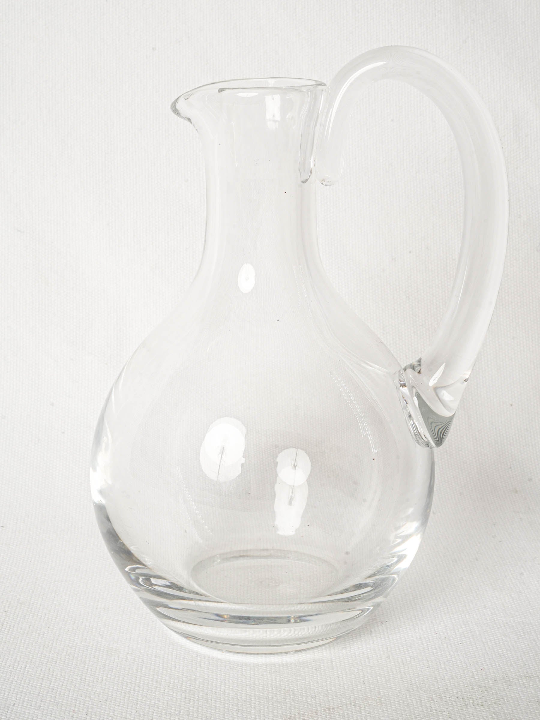 Vintage French Blown Glass Water Pitcher
