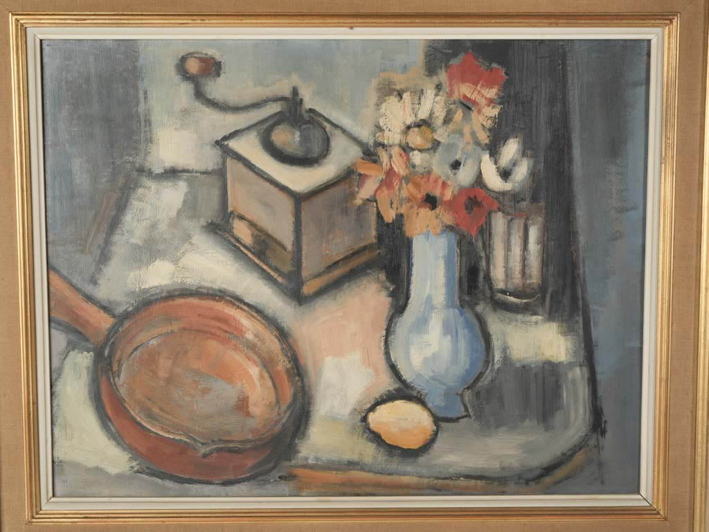 Confident inky contours still life