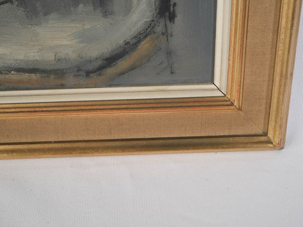 Slate ocher palette art piece