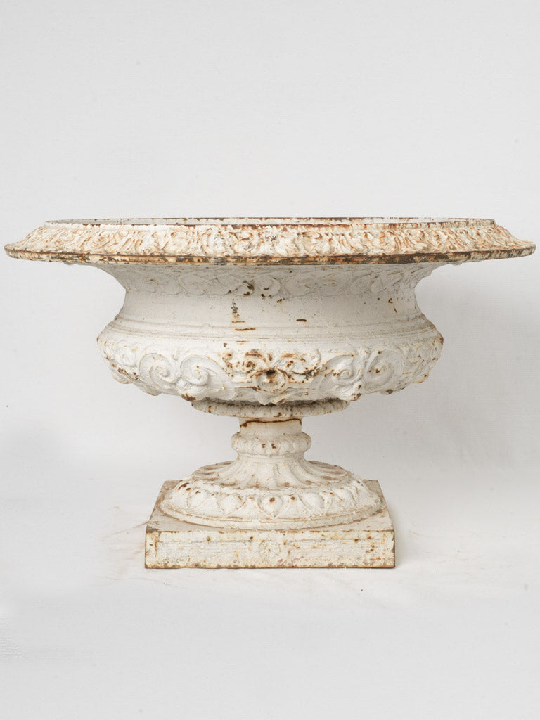 Rustic white patina cast iron
