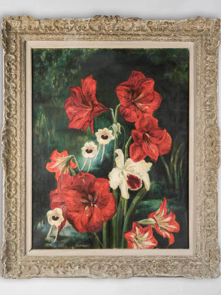 Vintage colorful oil painting canvas