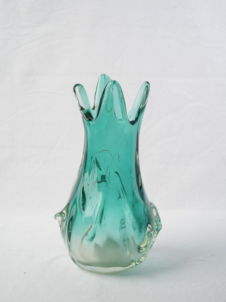 Murano-inspired free-flowing glass vase