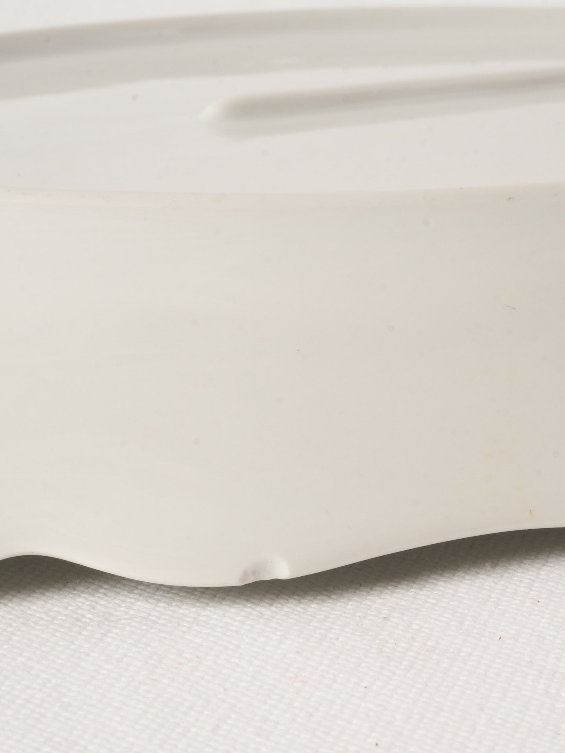 Antique French White Porcelain Oval Platter w/ Undulating Edge 14¼"