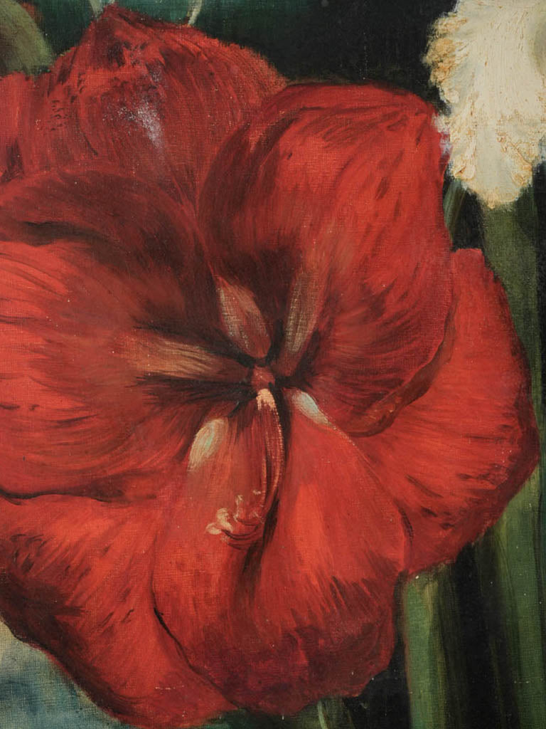 Elegant amaryllis orchid painting canvas