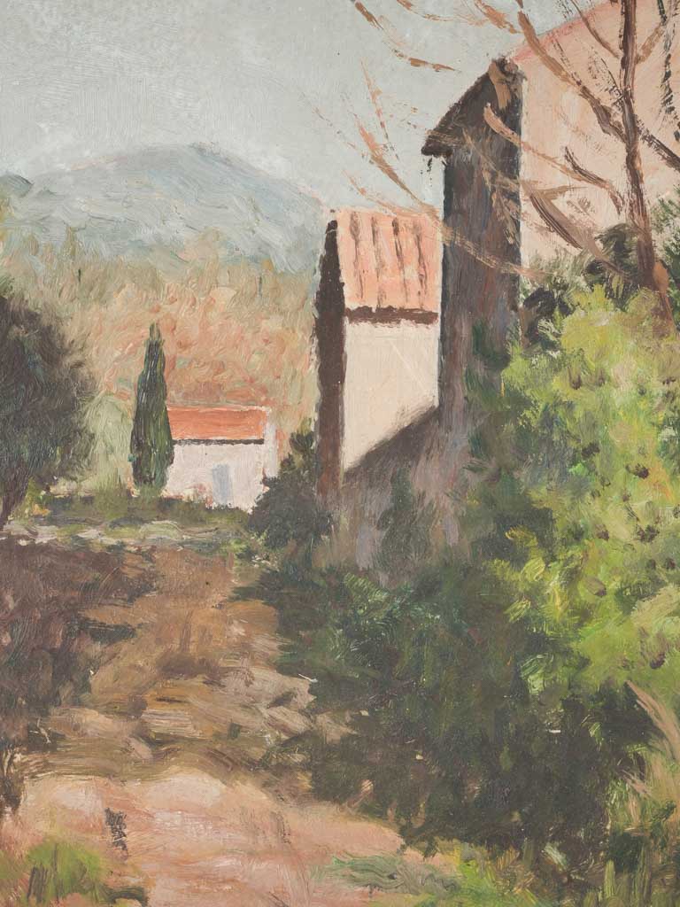 Weathered aesthetic countryside oil art