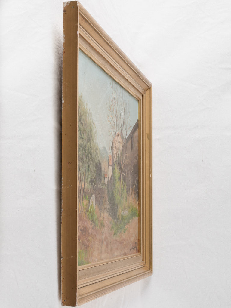 Antique Mediterranean village artwork