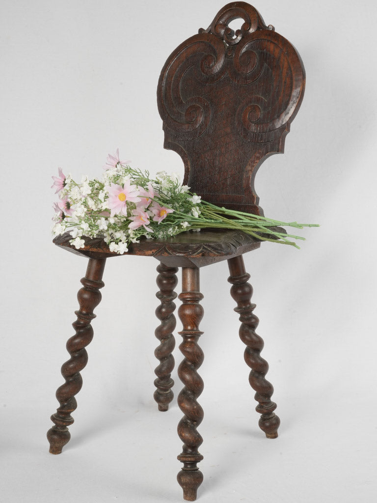 Whimsical vintage alpine wood chair