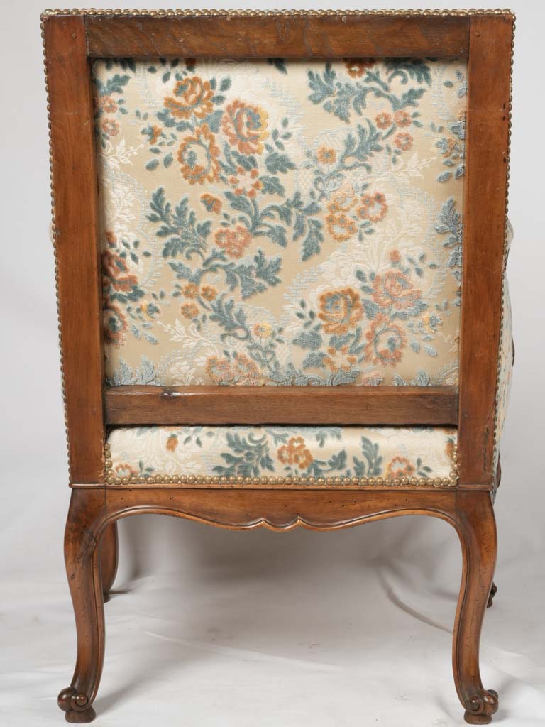 Vintage Regency period Nîmes floral silk bergère