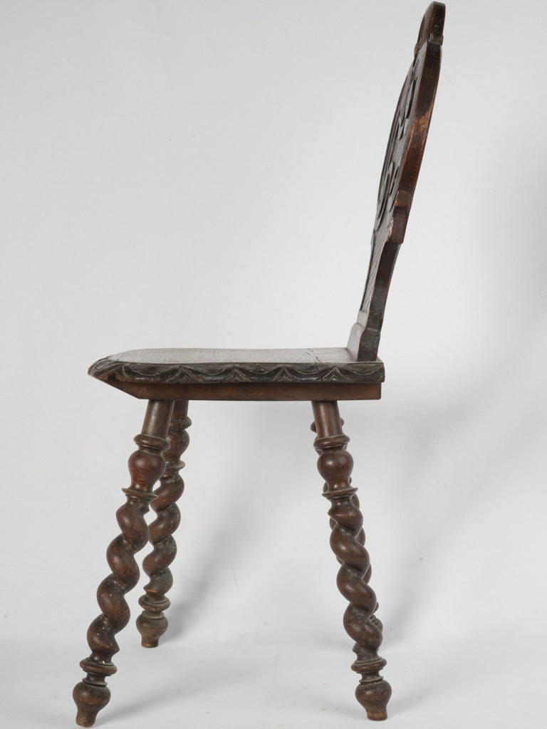 Detailed rustic oak mountain chair