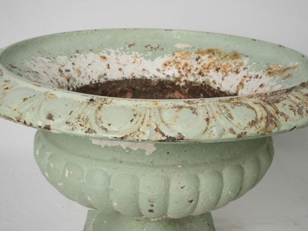 Distinctive sage green finish planters