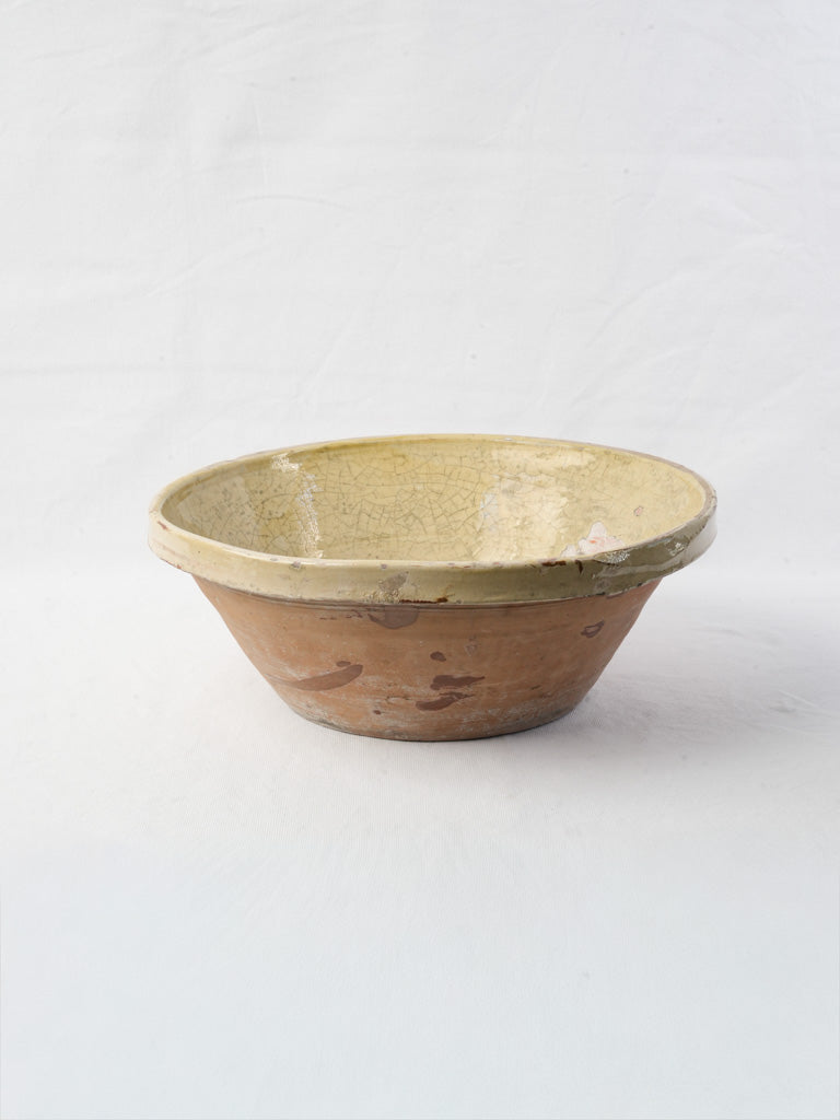 Antique Provençal terracotta tian bowl