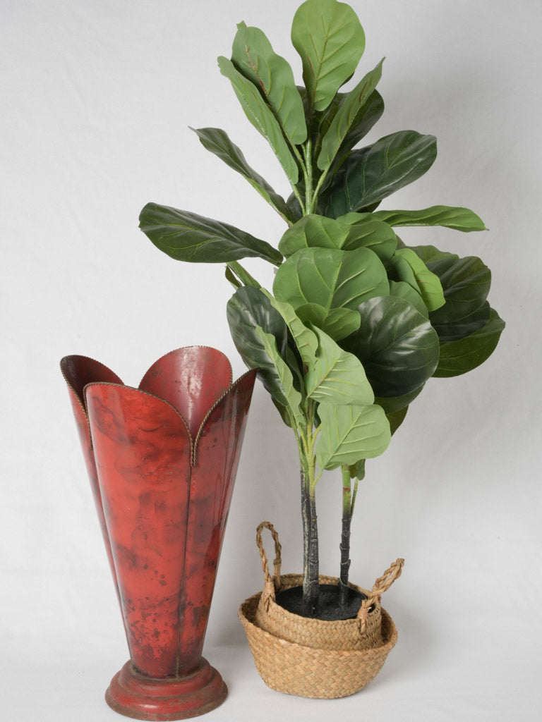 Early 20th-century polychrome tulip umbrella stand