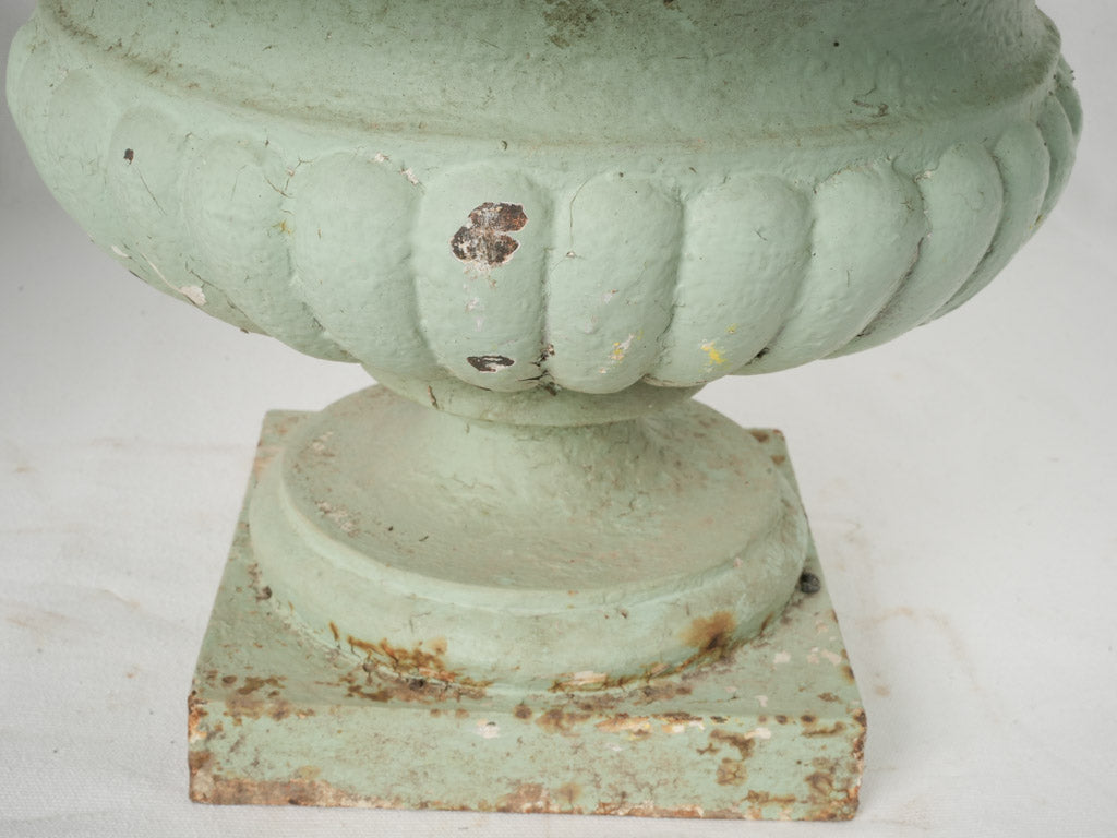 Aged cast-iron garden decor