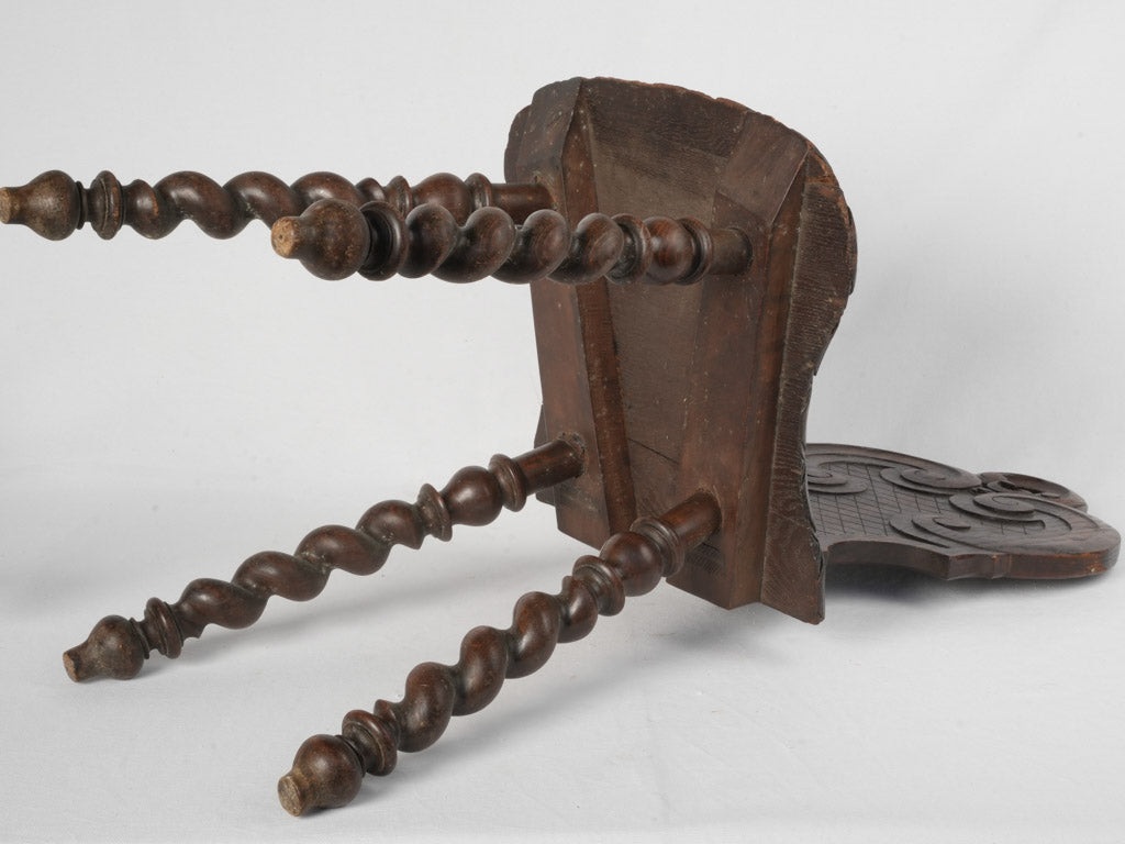 Whimsical 20th-century spiral-leg chair