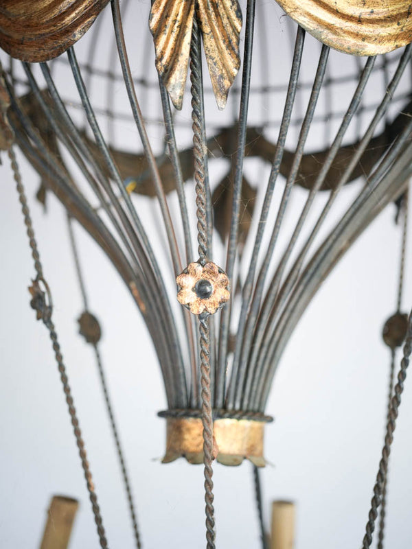 Playful French style hot air balloon chandelier