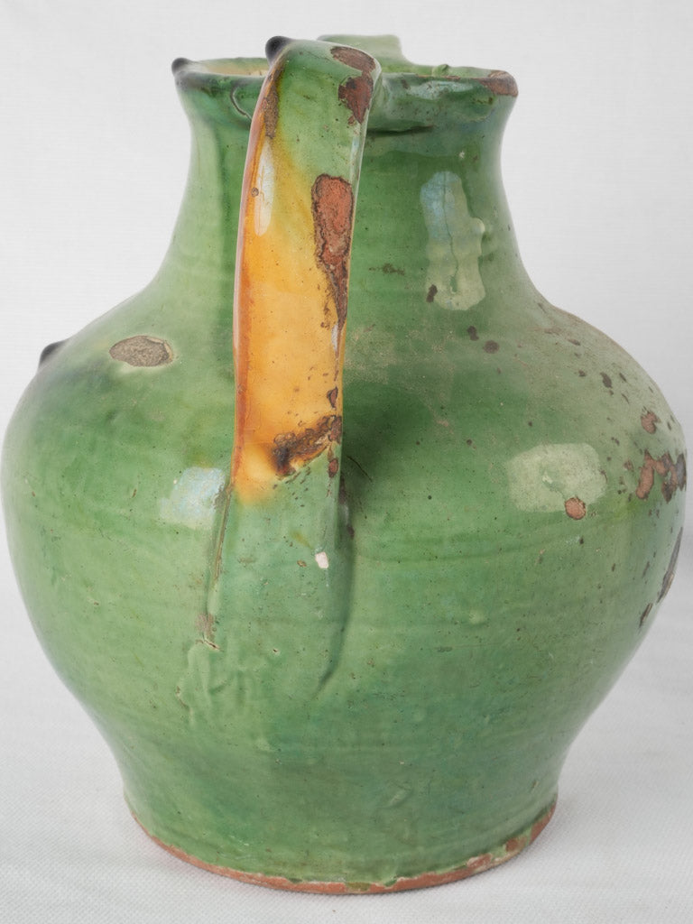 Green Antique French Orjol Cruche - Small 8¼"