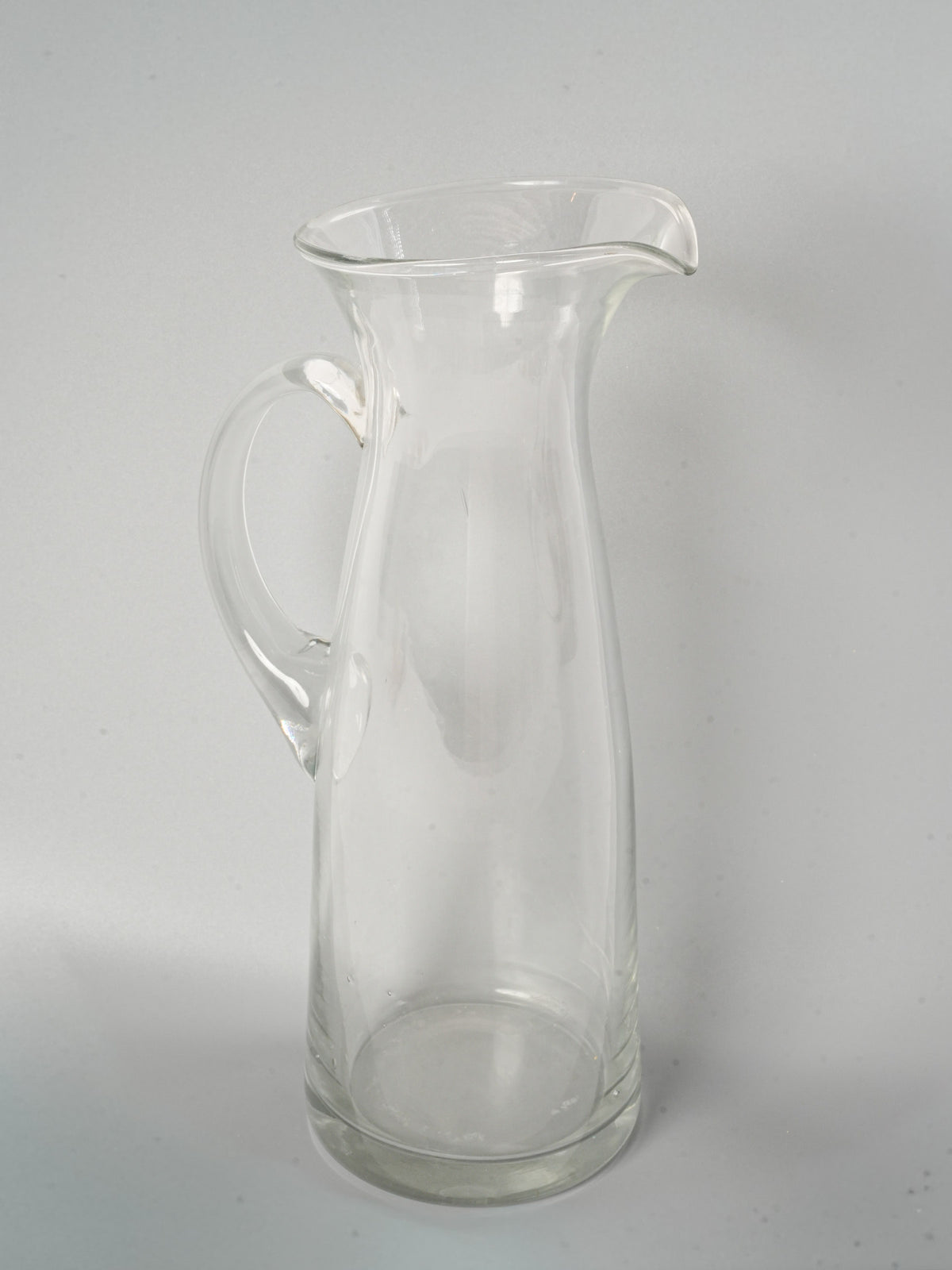 Antique French Blown Glass Cider Pitcher 11"