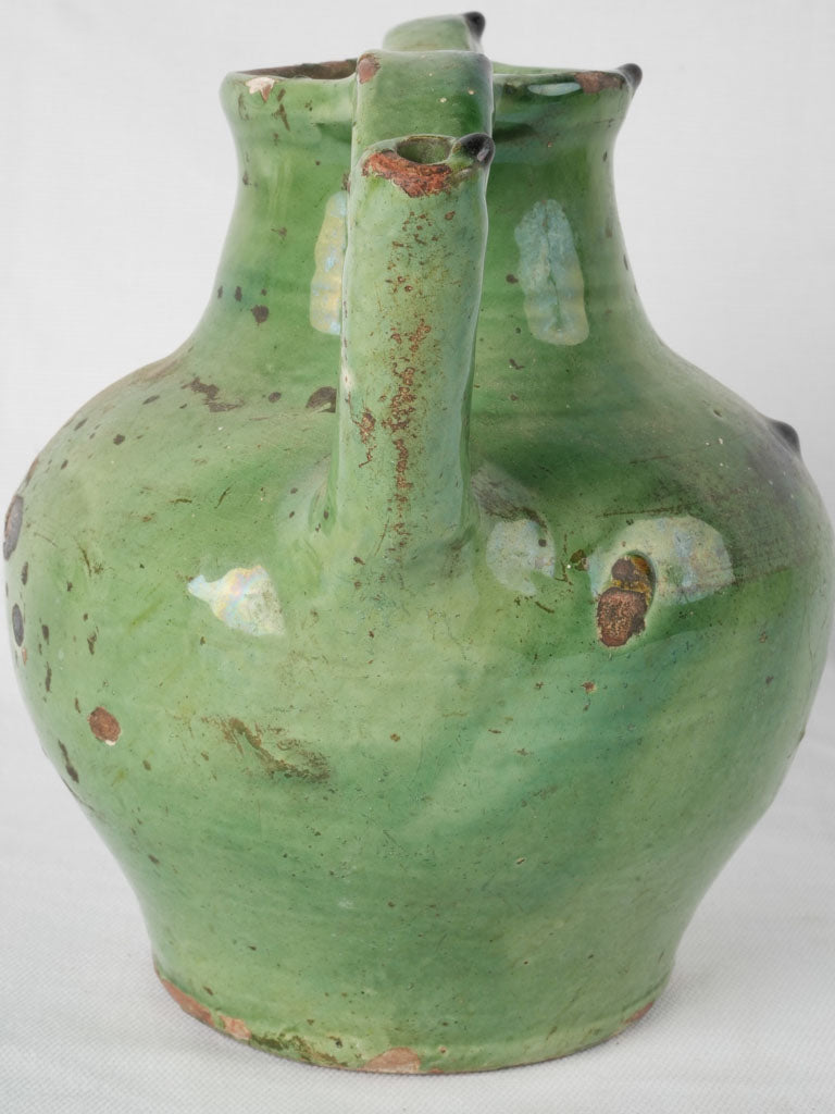 Green Antique French Orjol Cruche - Small 8¼"