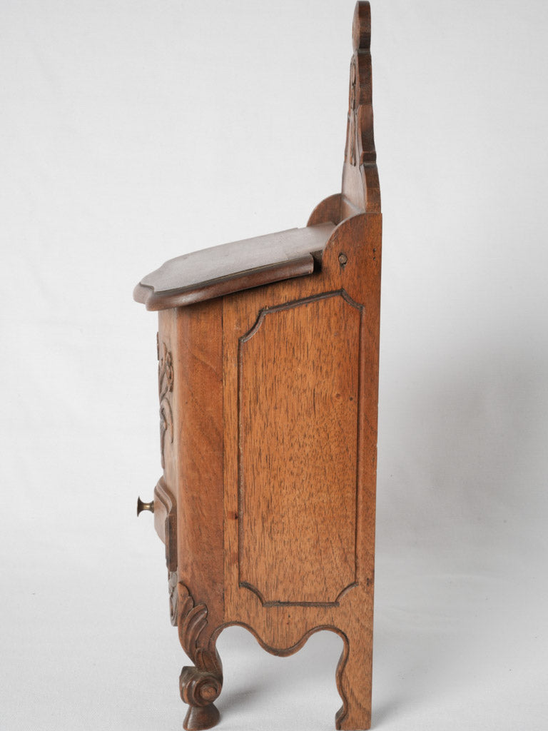 French country-style wooden salt container