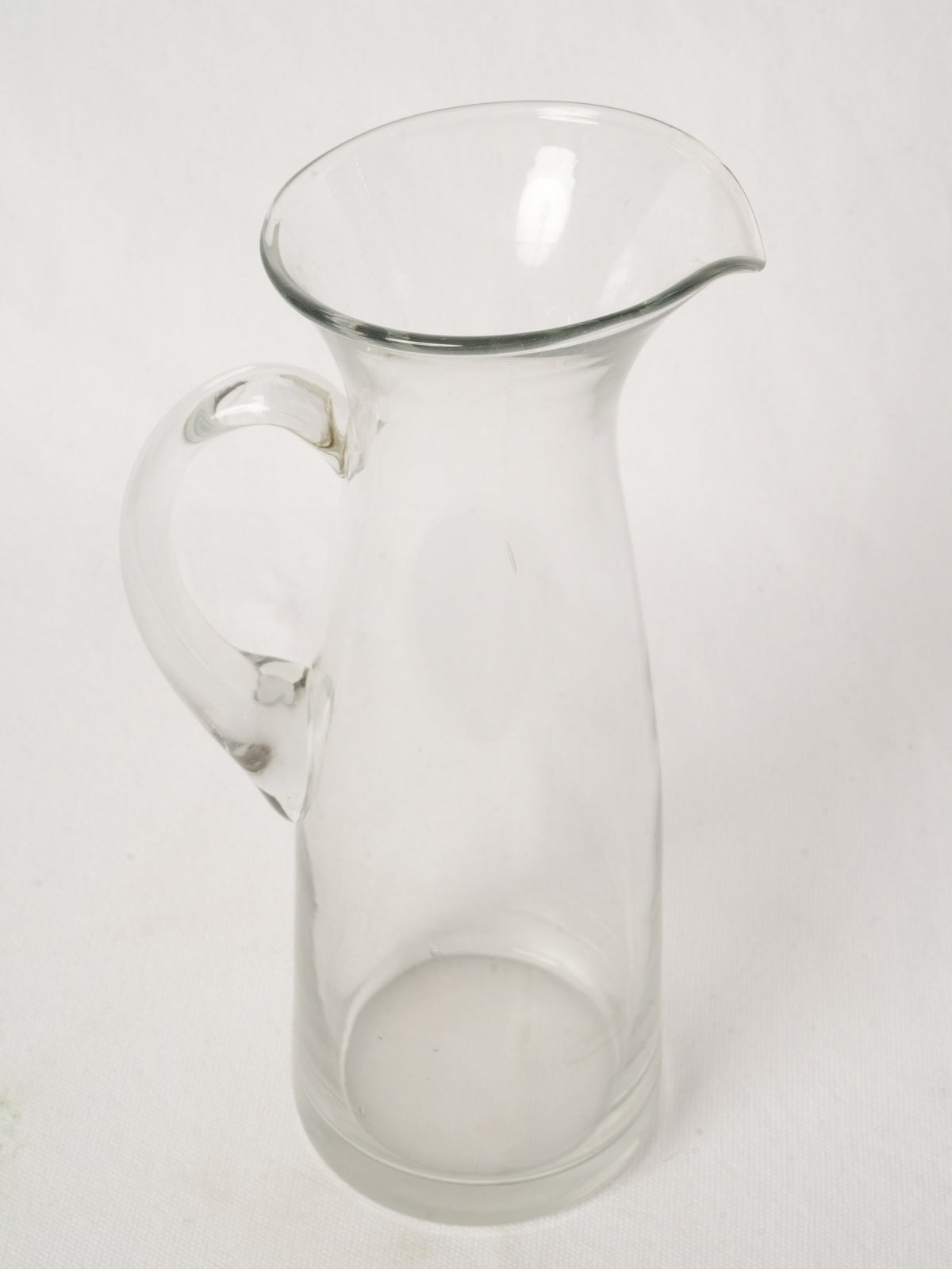Antique French Blown Glass Cider Pitcher 11"