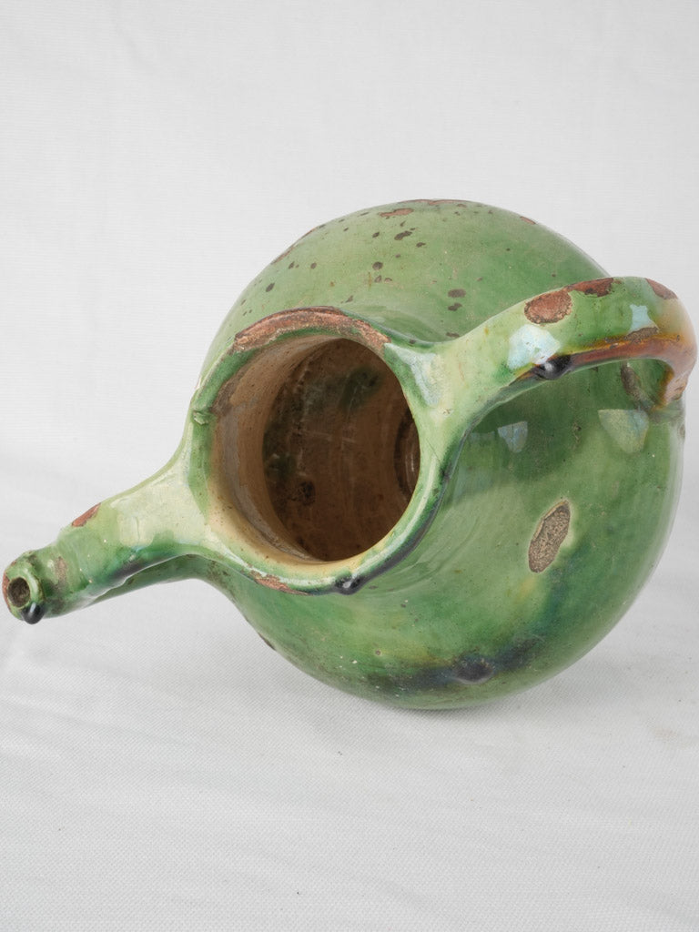 Green Antique French Orjol Cruche - Small 8¼"