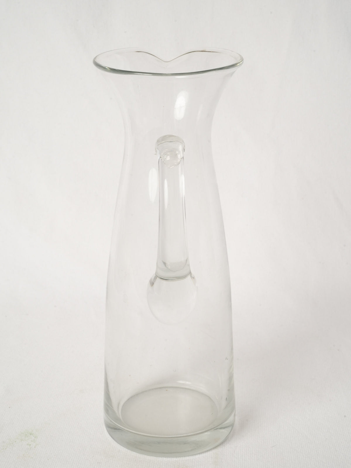 Antique French Blown Glass Cider Pitcher 11"