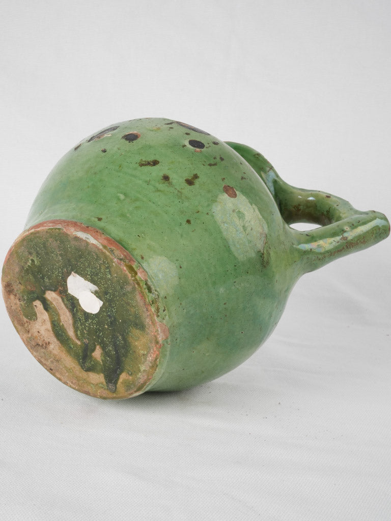 Green Antique French Orjol Cruche - Small 8¼"