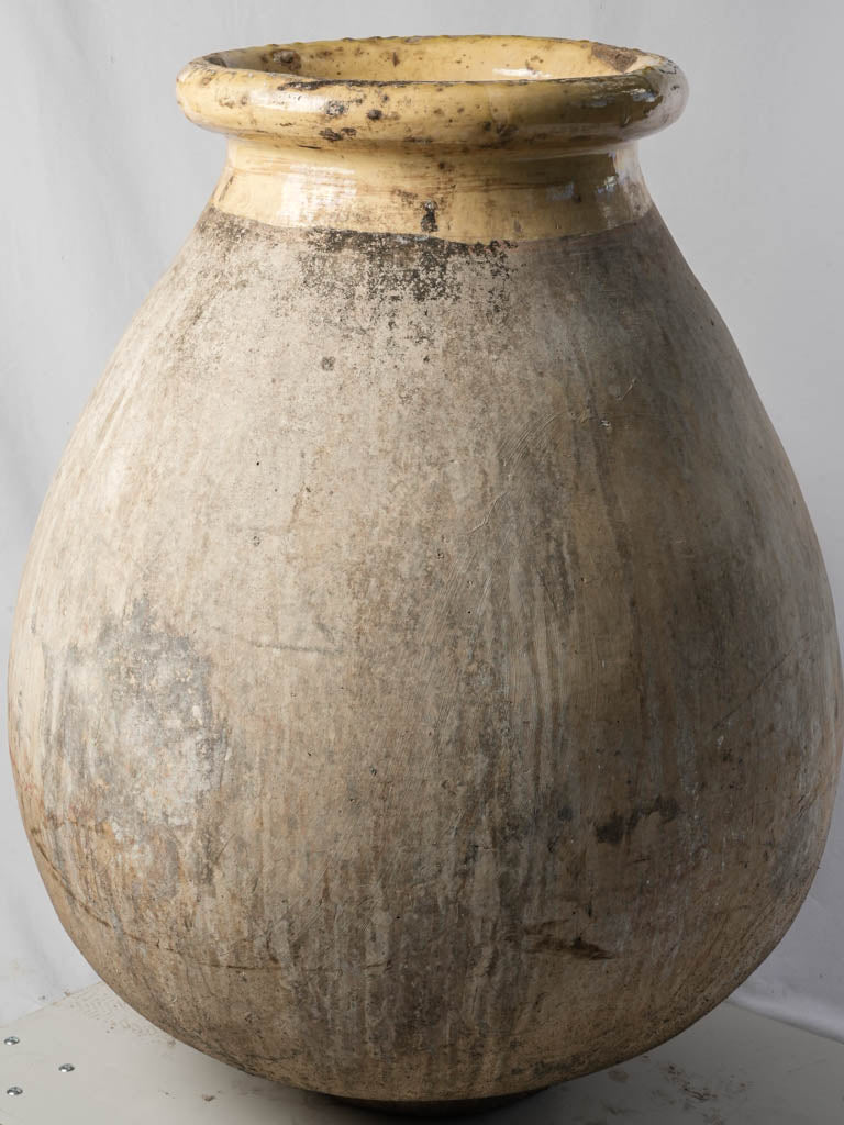 Rustic glazed Biot pottery piece