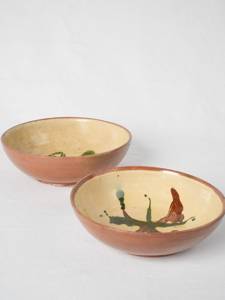 Glazed Vallauris fruit and salad bowls