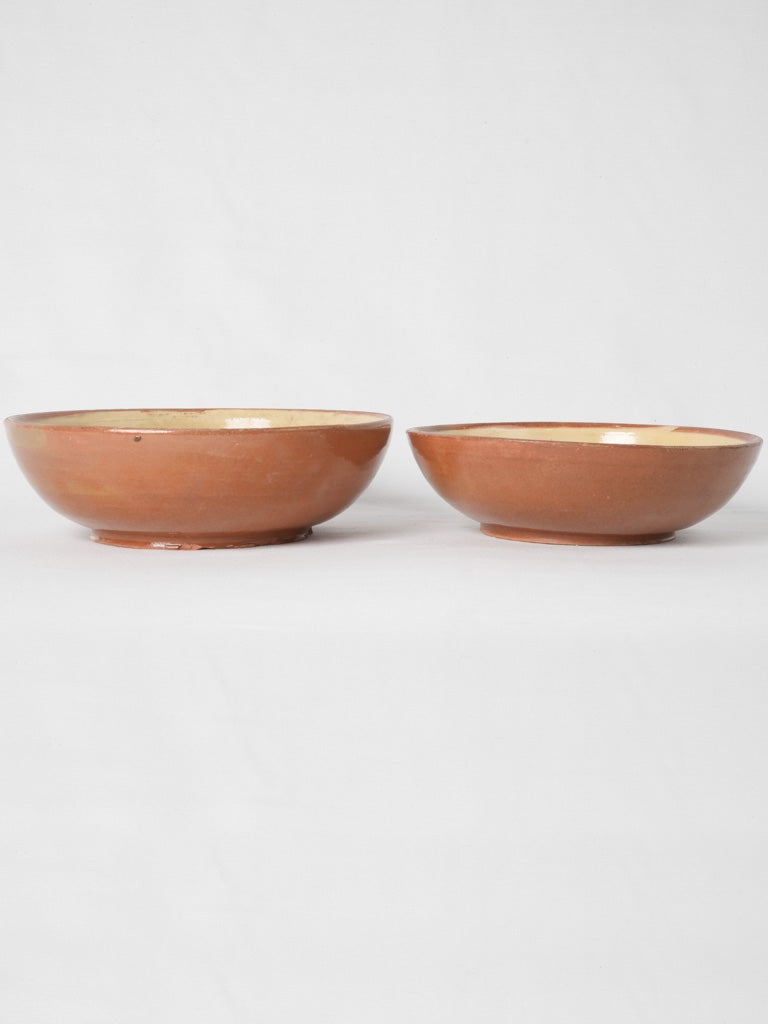 Rustic Vallauris terracotta fruit bowl set