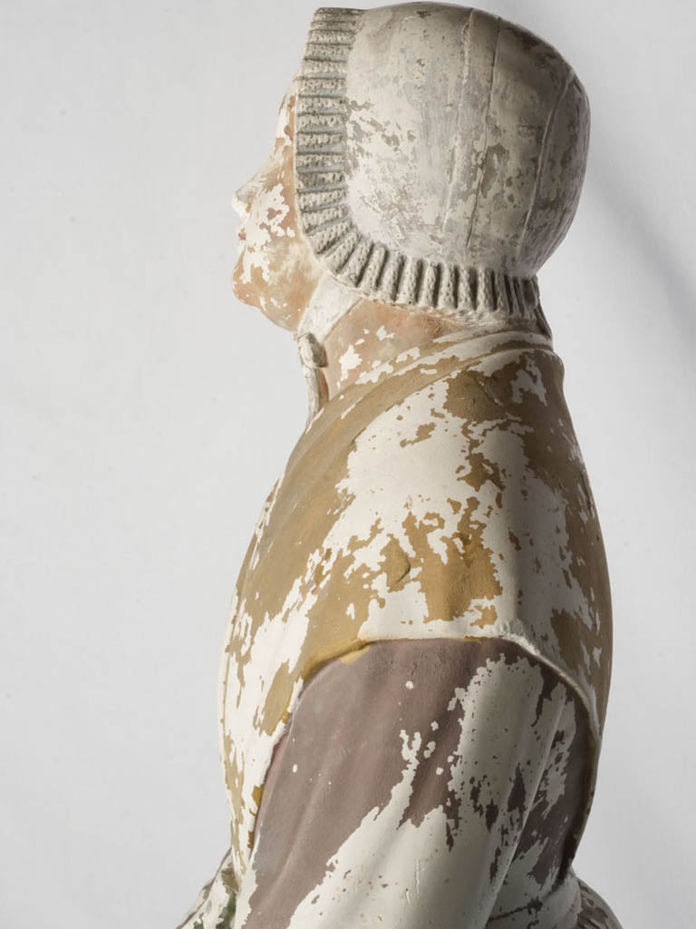 Muted blue traditional shepherd sculpture