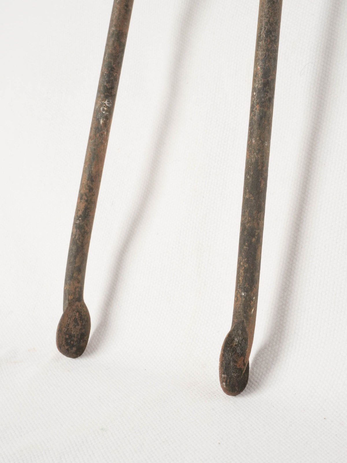 Antique French Wrought Iron Tongs from Chanteduc 23¼"