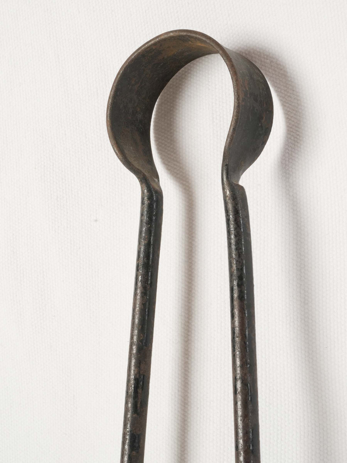 Antique French Wrought Iron Tongs from Chanteduc 23¼"