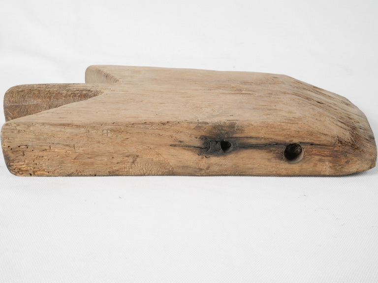 Small Rustic Antique French Cutting Board - Angled Back 15" x 11½"