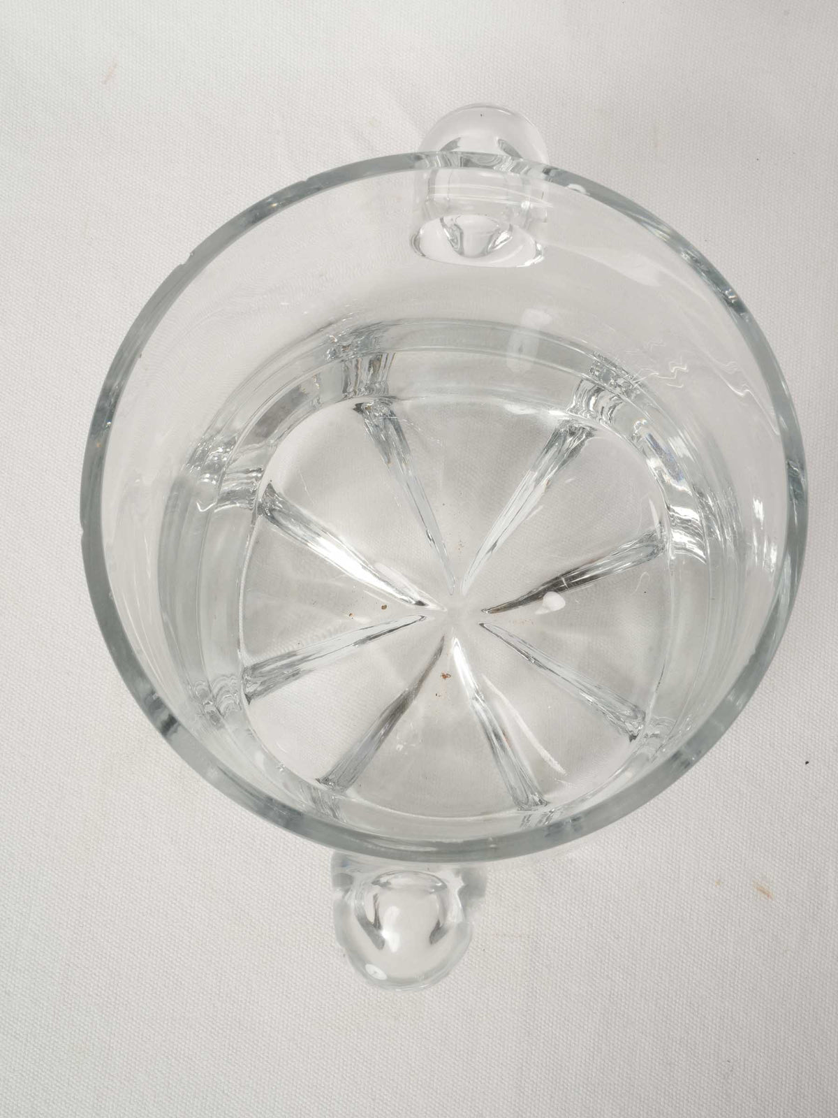 Vintage French Glass Ice Bucket with Weighted Base