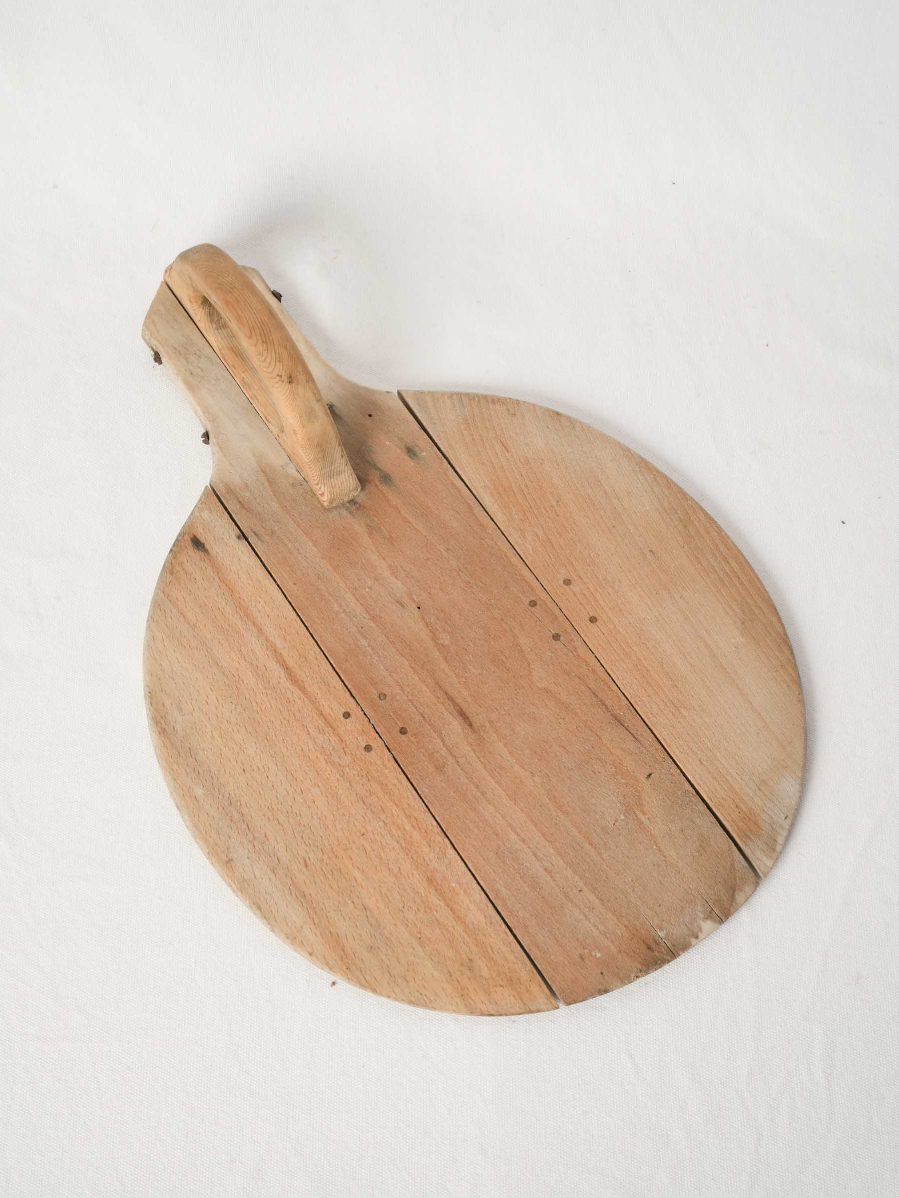 Vintage Wooden Pizza Peel with Top Handle from Chanteduc