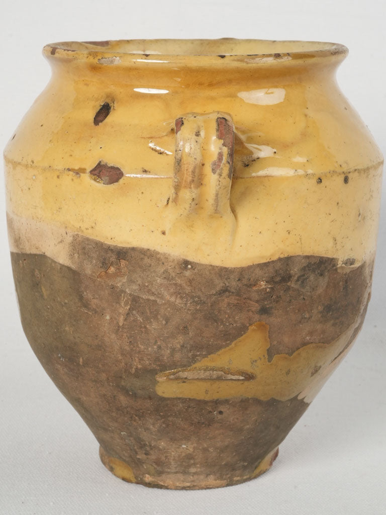 Alluring 19th-Century French Yellow Confit Pot