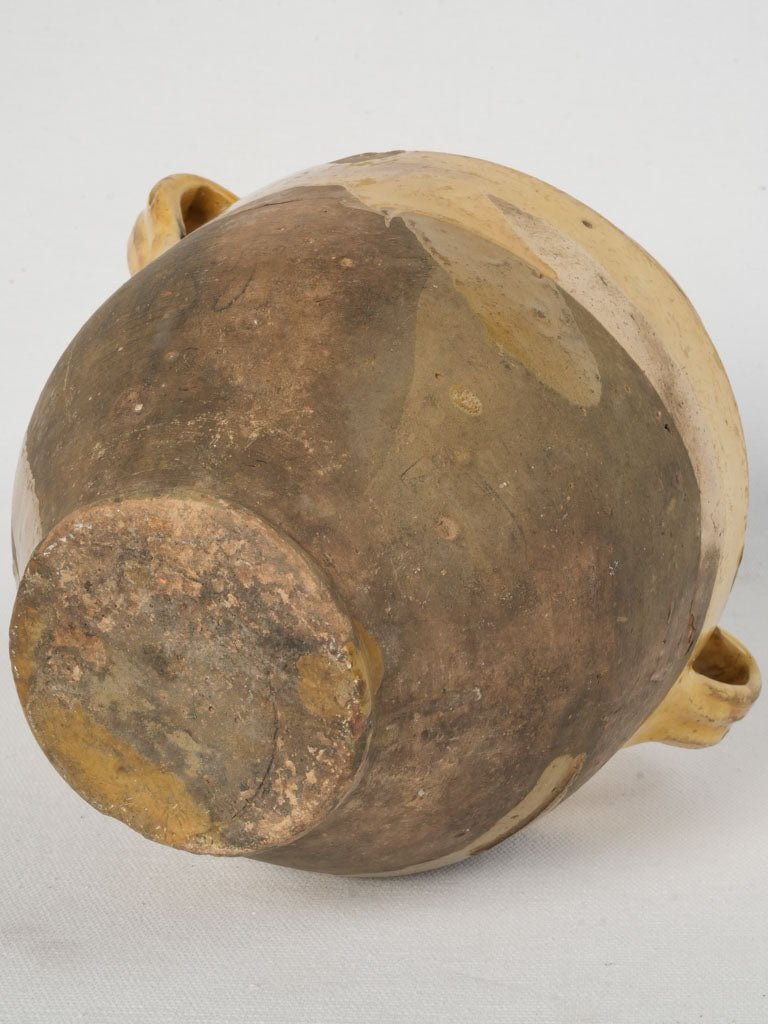 Adorned Yellow Rustic French Confit Pot