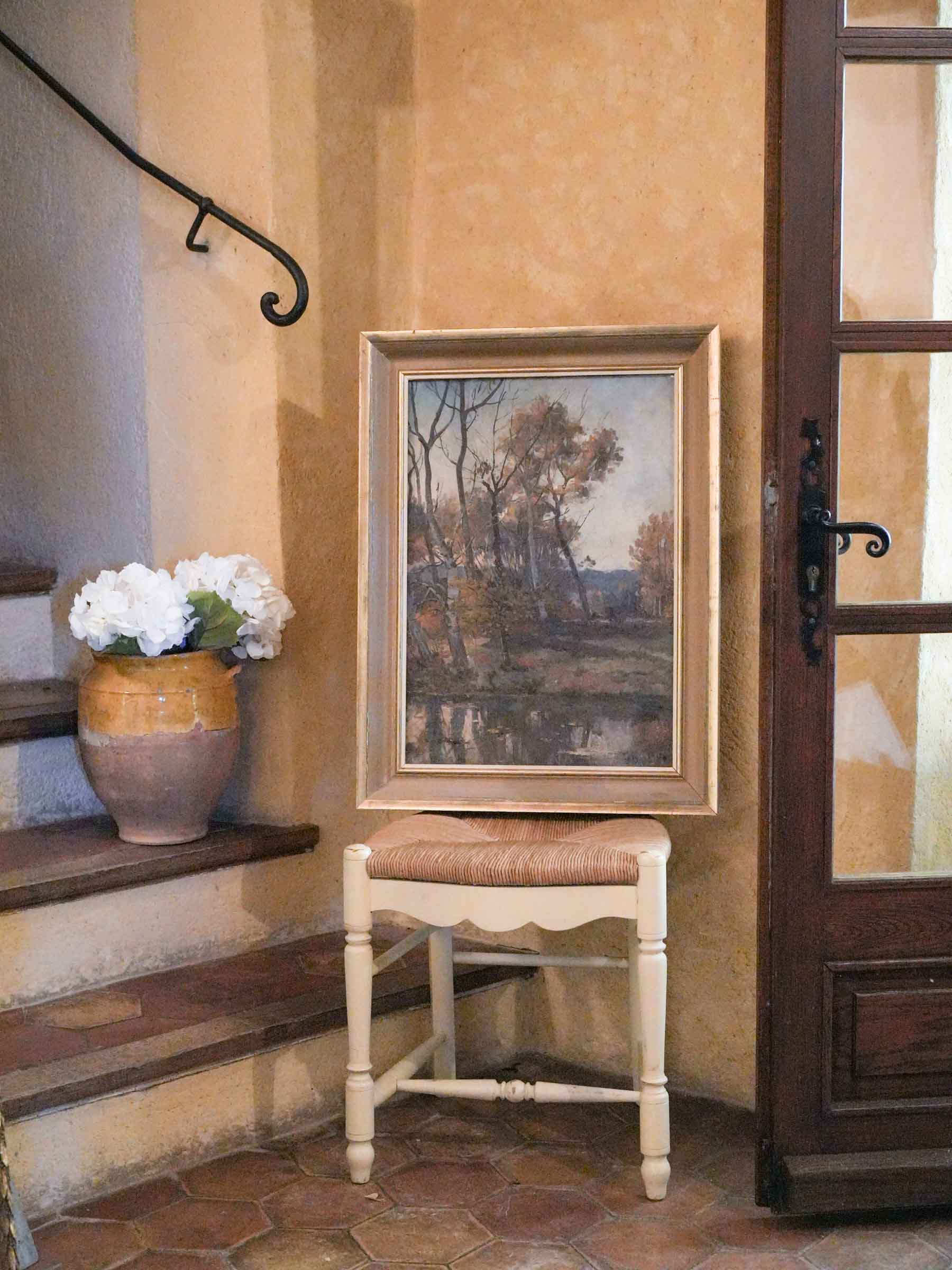 Autumn Landscape w/ River Dated 1889 - 28¼" x 21¾"