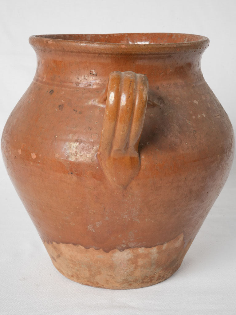 Rare brown-glazed antique Vallauris crock