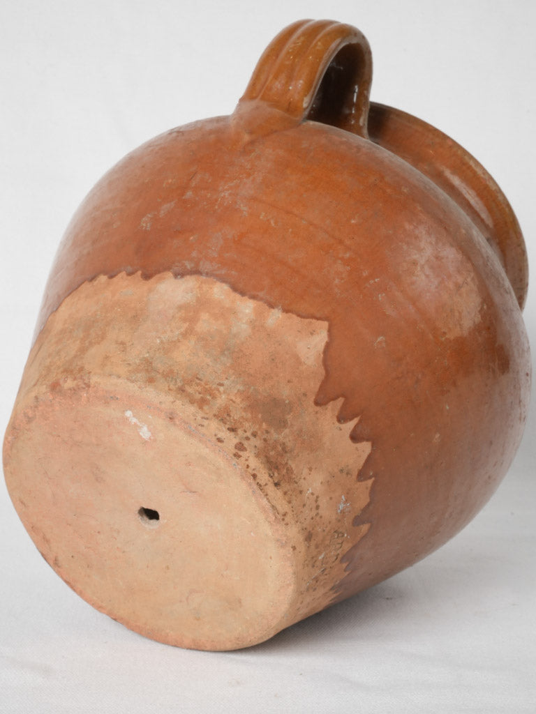 Rustic French seaside pottery preserving jar