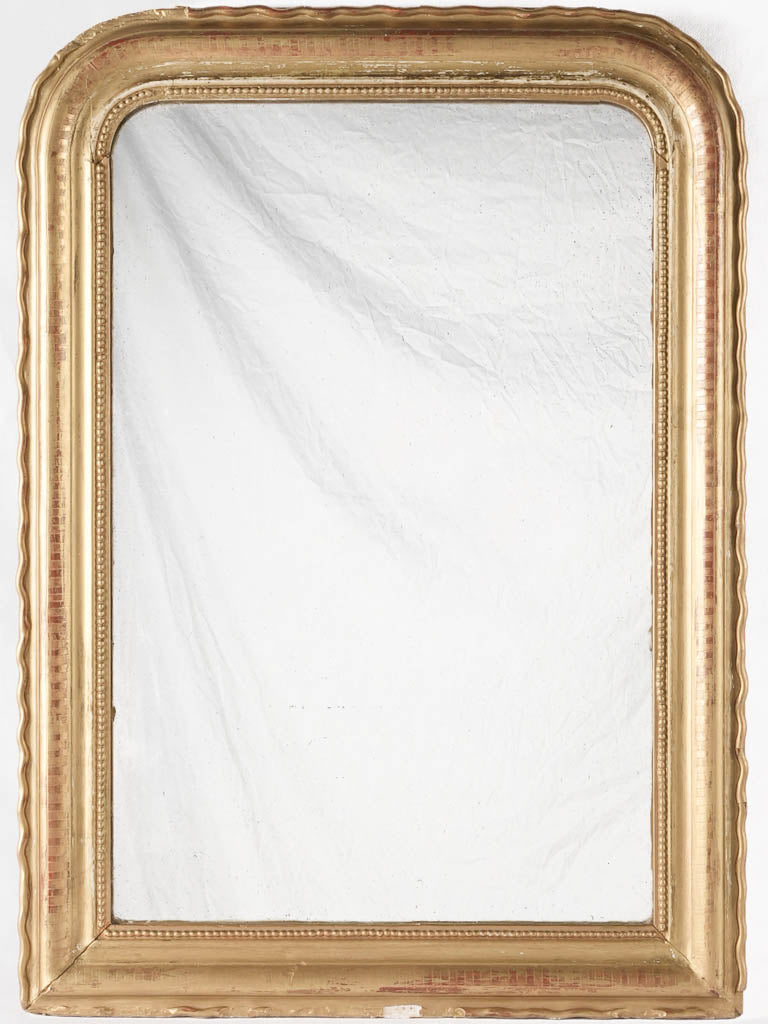 Antique Louis Philippe mirror w/ gold frame & pearl 33¾ x 24¾