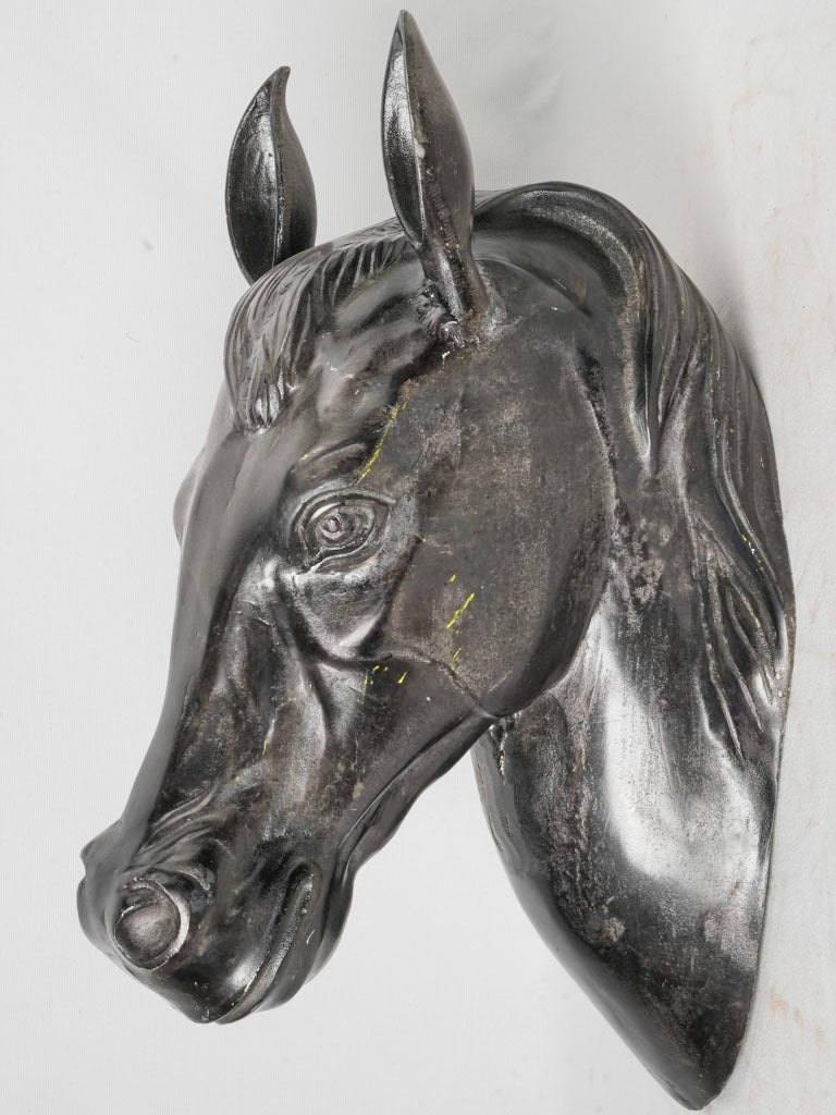Contemporary Cast Aluminum Horse Head Sculpture - 25¼"
