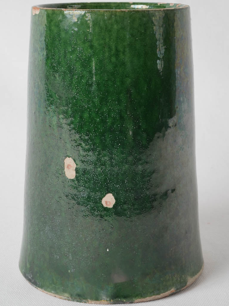 Green-glazed vintage Toulouse vase
