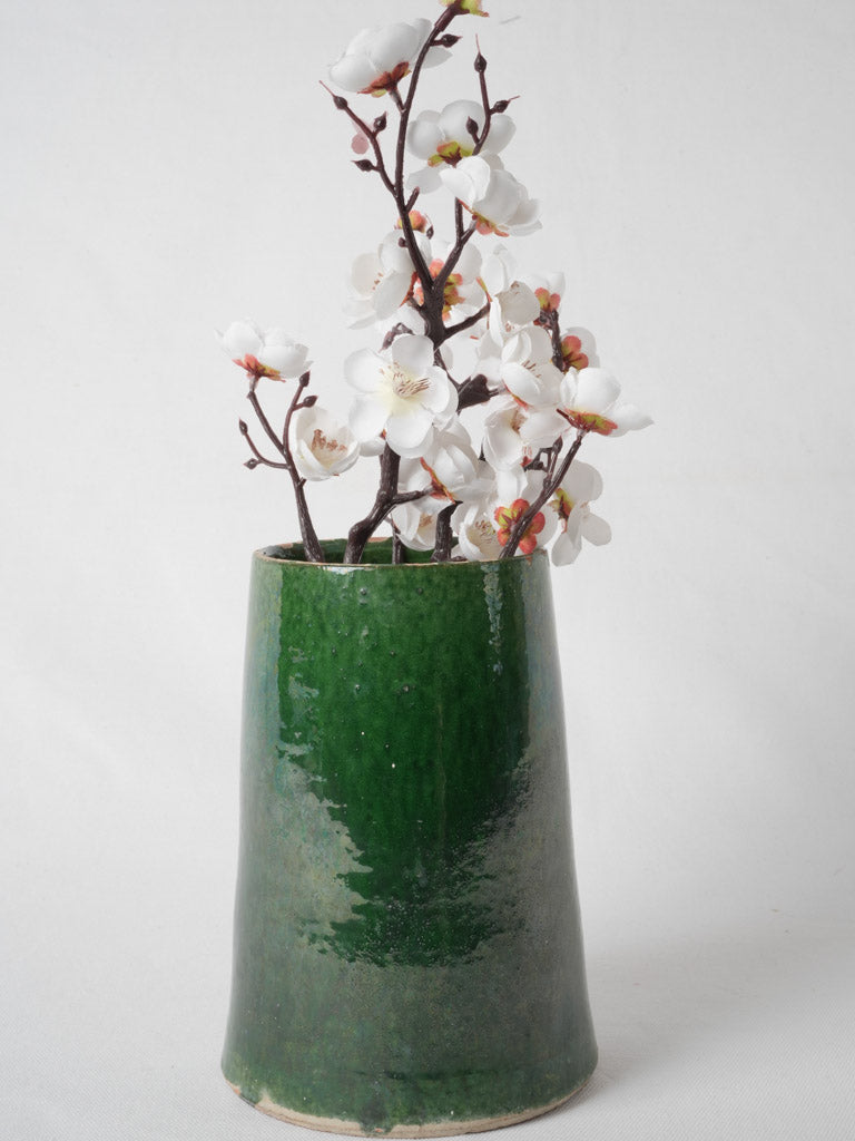 Antique green-glazed ceramic vase