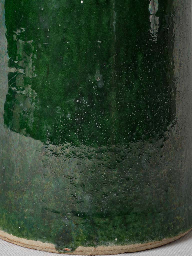 Toulouse antique green ceramic vase