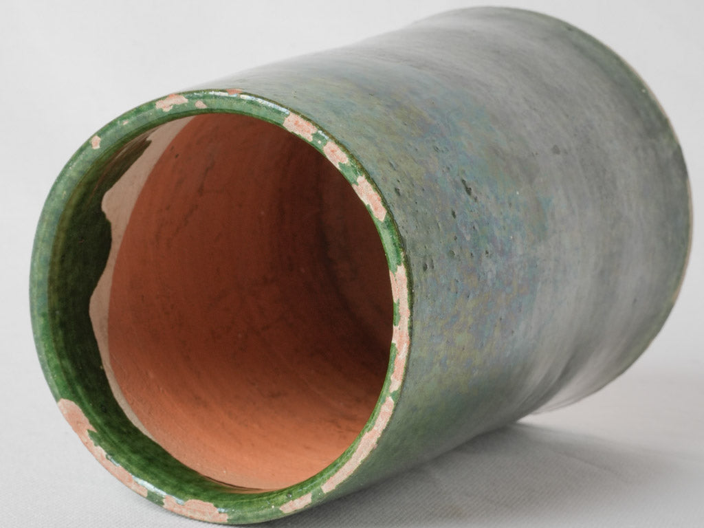Vintage Toulouse green ceramic vase