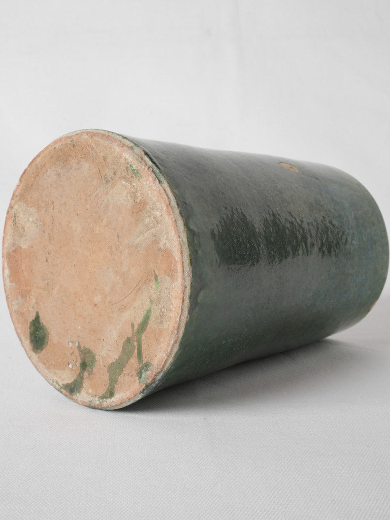French green-glazed antique ceramic vase