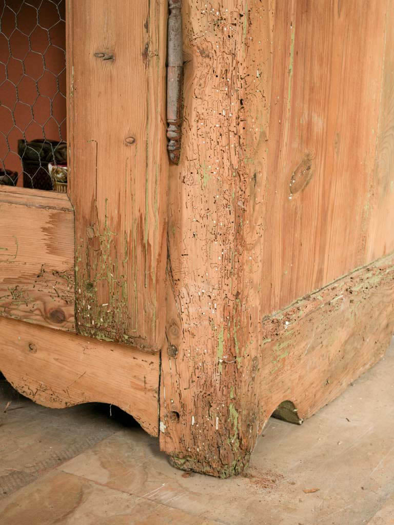 Aged fruitwood two-door cabinet