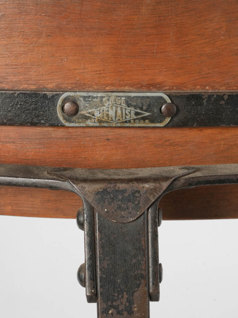 French industrial crafted metal chair